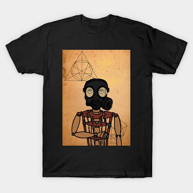 WenGecko NFT - Wooden Puppetry: Character with Painted Eyes and Wood Skin T-Shirt by Hashed Art